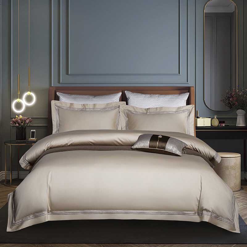 Sleep in Luxury with Three Lines Pure Color Egyptian Cotton Bedding Sets