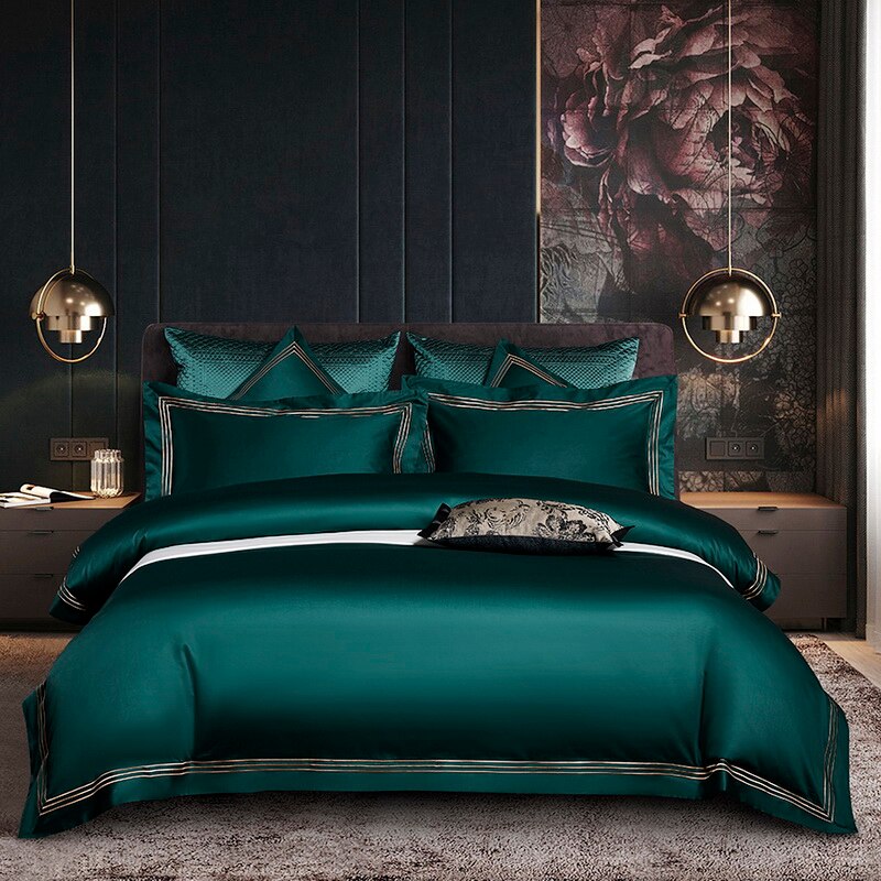 Sleep in Luxury with Three Lines Pure Color Egyptian Cotton Bedding Sets