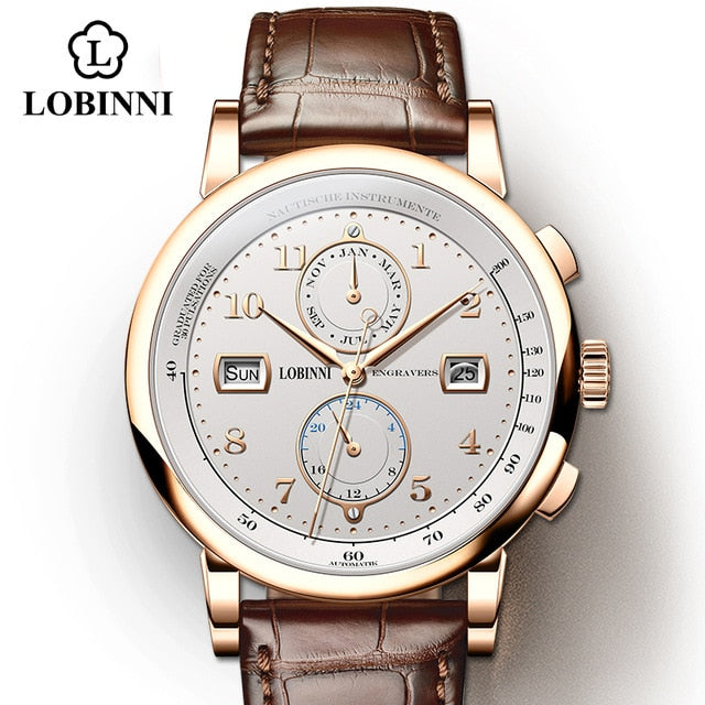 LOBINNI Men's Business Watch: Luxurious Timepiece