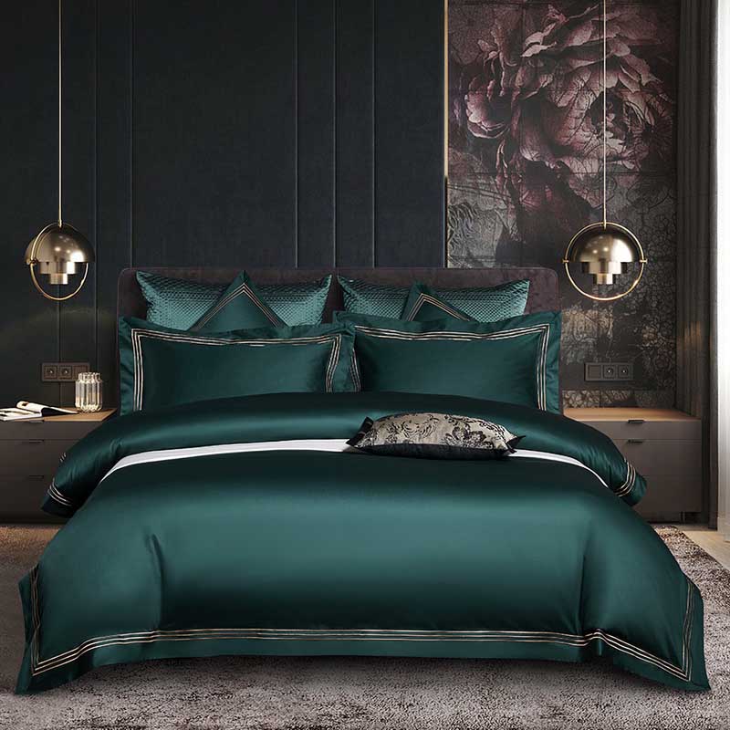 Sleep in Luxury with Three Lines Pure Color Egyptian Cotton Bedding Sets