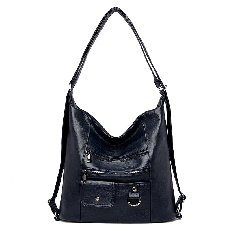 Women's Faux Leather Crossbody Handbag - Versatile Top-Handle/Shoulder Bag with Multifunctional Design