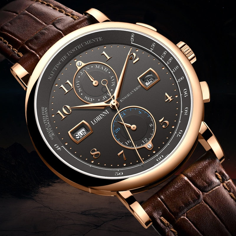 LOBINNI Men's Business Watch: Luxurious Timepiece