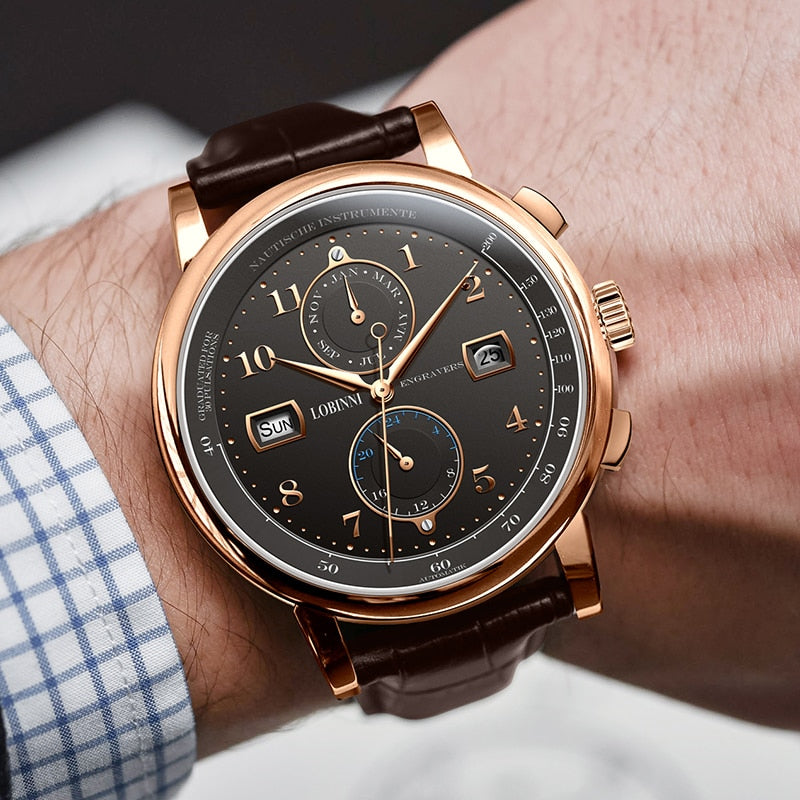 LOBINNI Men's Business Watch: Luxurious Timepiece