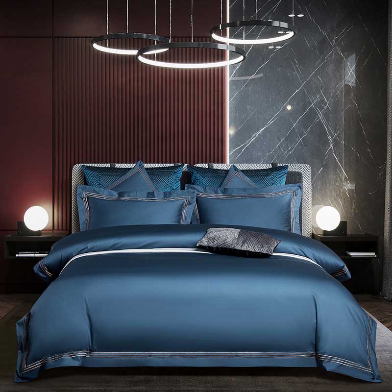 Sleep in Luxury with Three Lines Pure Color Egyptian Cotton Bedding Sets