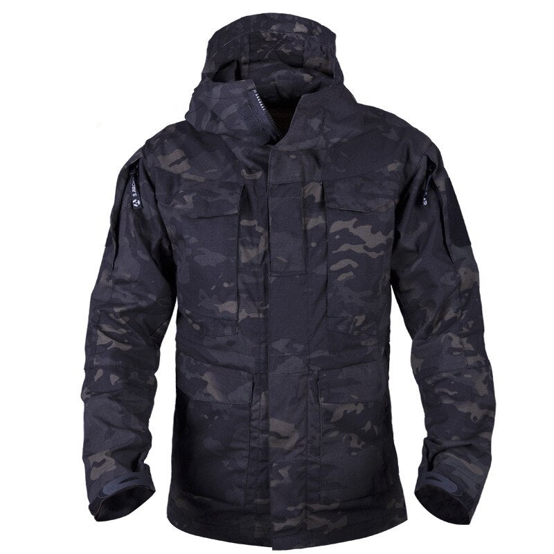 M65 Military Tactical Jacket Men's Waterproof Windbreaker. Hooded Coat Outdoor Fishing/Trekking Hiking Jackets