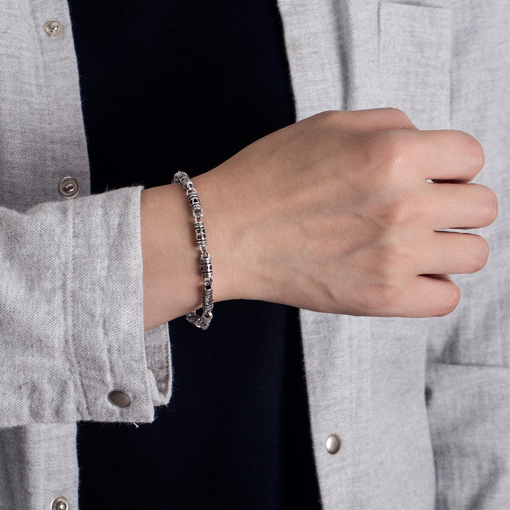 Vintage Sterling Silver Bracelet 20 cm Chain Hand Jewelry