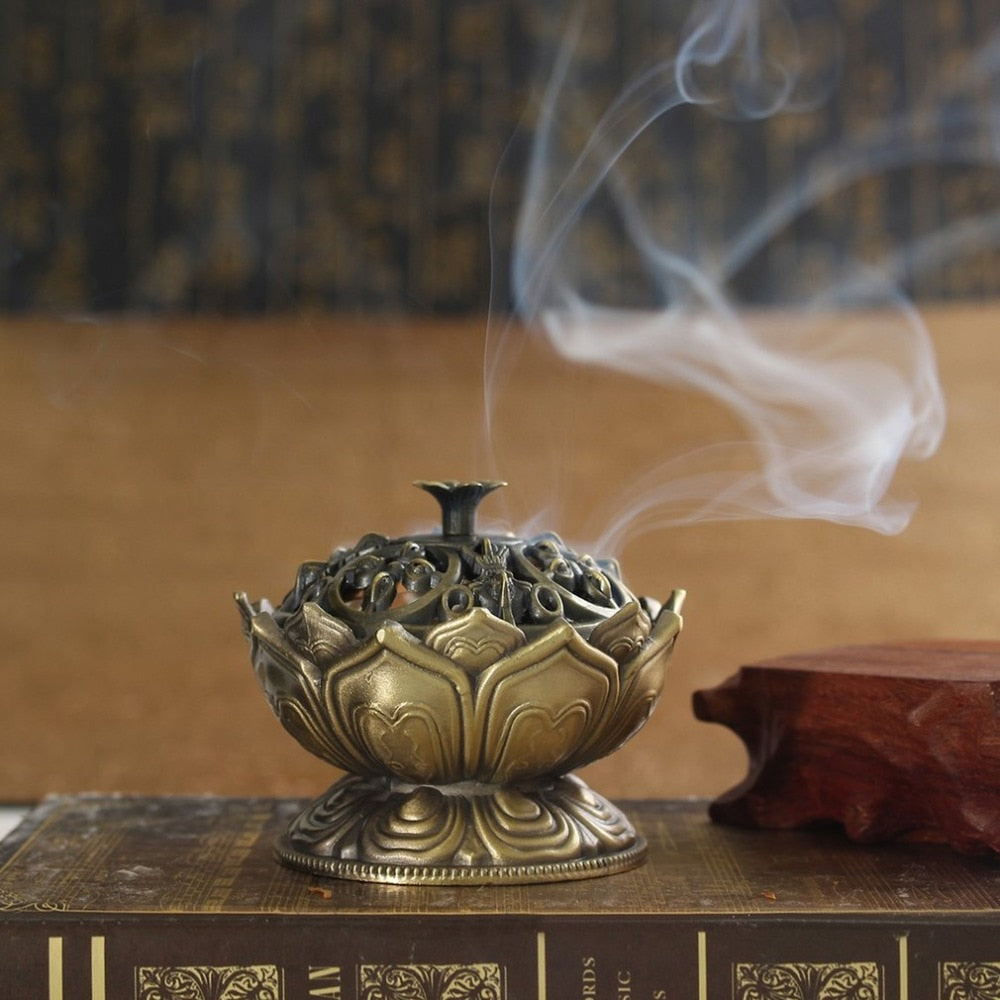 Create a Serene office Atmosphere with our Buddha Alloy Incense Burner for Buddhist Temples