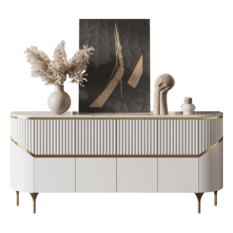 Modern Minimalist Entrance Hall Decoration Locker in White Wood