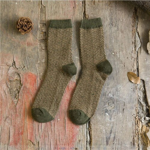 Striped Warm Thick Wool Eco-Friendly Socks
