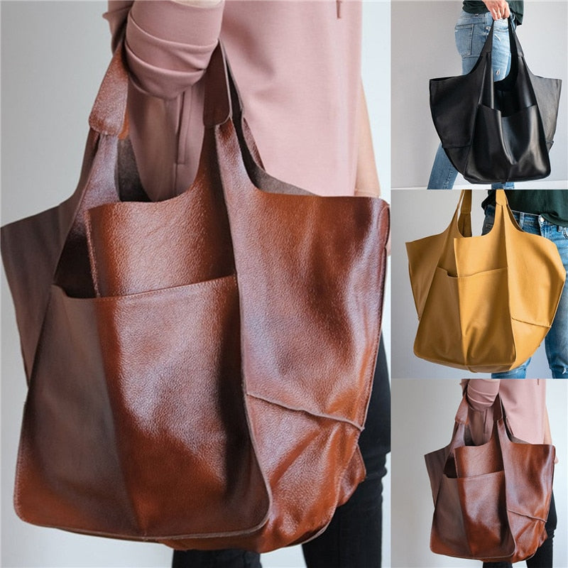 Faux Leather Stylish Shoulder Bag